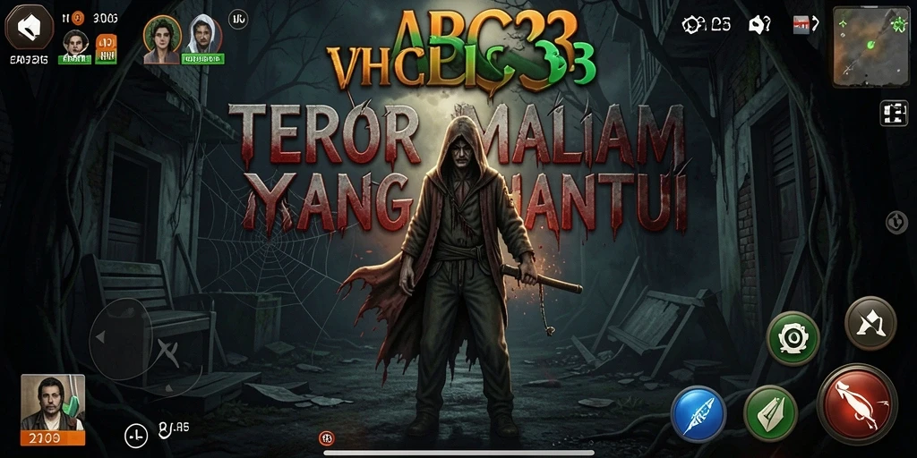 Screenshot gameplay ABC33 yang menampilkan suasana Horror yang mencekam.