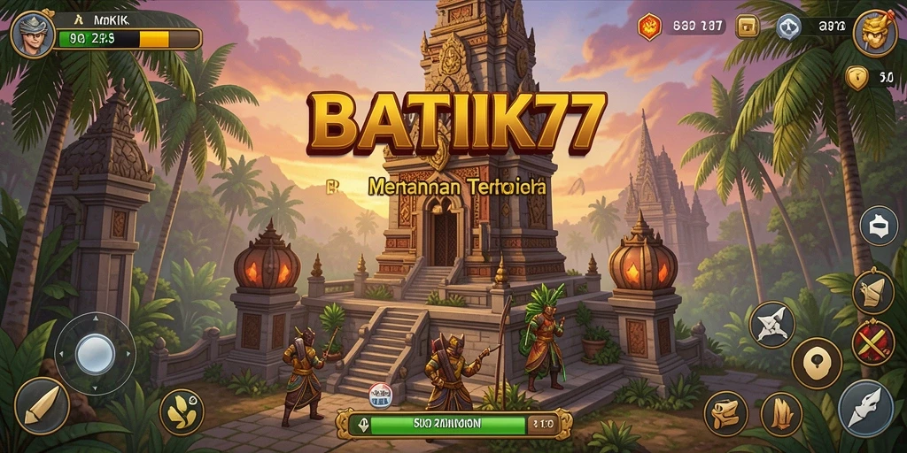 Tangkapan layar utama BATIK77 menampilkan aksi seru dalam pertempuran Tower Defense.
