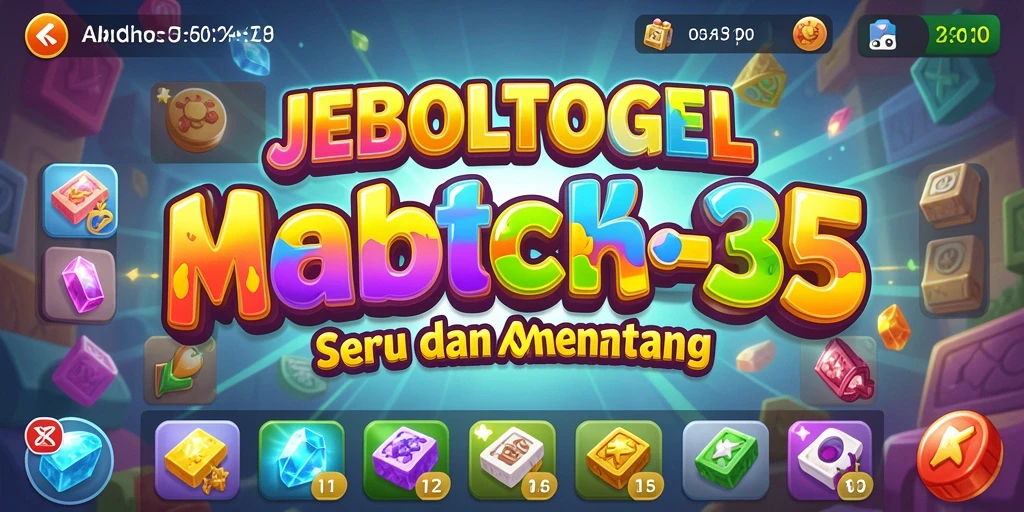 Tampilan gameplay seru dari JEBOLTOGEL dengan elemen Match-3.