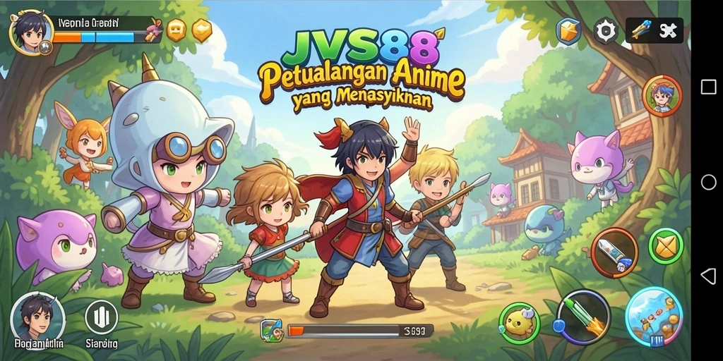 Menampilkan karakter Anime dalam aksi pertarungan yang seru.