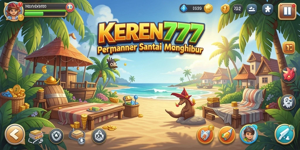 Tampilan gameplay KEREN777 yang menarik dan penuh warna.
