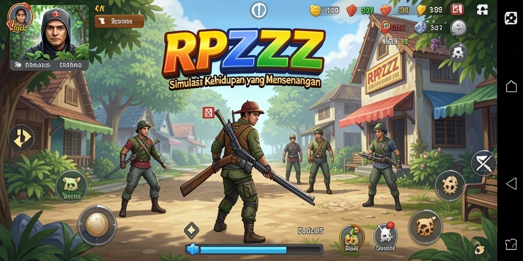 Tampilan gameplay RPZZZ yang realistis dan interaktif.